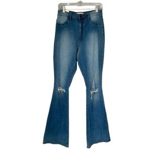 Aphrodite High Waisted Flare Bell Bottom Bootcut Jeans, 32